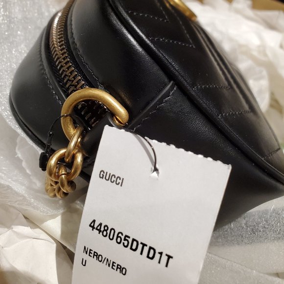 Gucci GG Marmont Black Leather Shoulder Bag - Picture 8 of 8